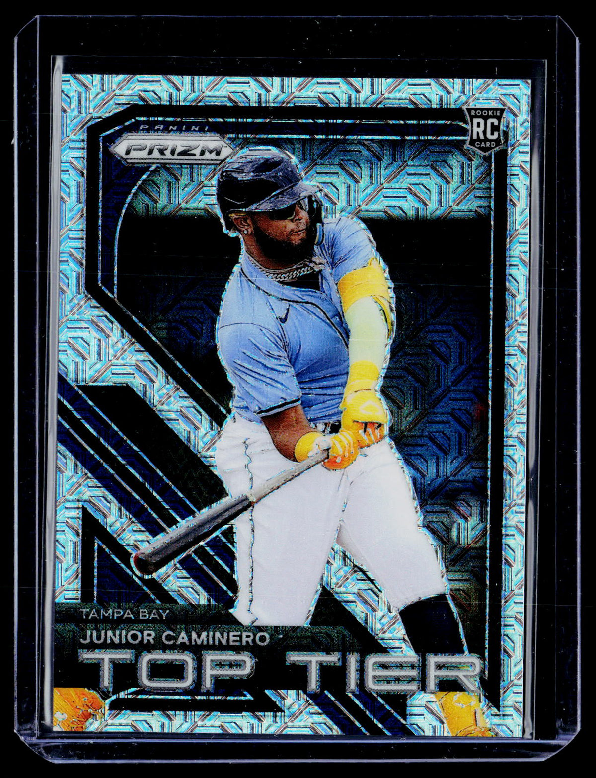 2024 Panini Prizm Baseball Top Tier Junior Caminero #1 mojo Rookie - front