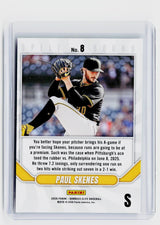 2026 Panini Donruss Elite Spell Bound #8 Paul Skenes Pittsburgh Pirates - back