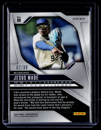 2025 Panini Prizm Baseball Jesus Made #80 Checkerboard /99 - back