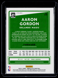 2020-21 Panini Donruss Optic Basketball Aaron Gordon #119 Orlando Magic - back