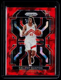 2021-22 Panini Prizm Basketball Dalano Banton #328 Red Ice Prizm Rookie Card - front