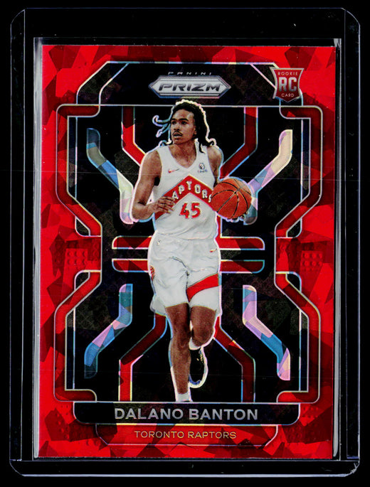 2021-22 Panini Prizm Basketball Dalano Banton #328 Red Ice Prizm Rookie Card - front