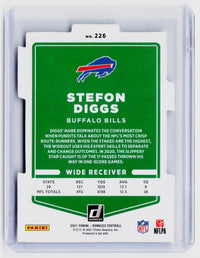 2021 Panini Donruss Press Proof Blue Stefon Diggs #226 /75 Buffalo Bills - back