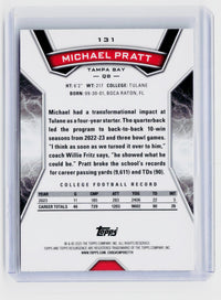 2025 Topps Resurgence Michael Pratt #131 Tampa Bay Buccaneers - back