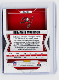 2025 Panini Donruss Elite Football Benjamin Morrison RC #167 Lavender Pyramids /649 - back
