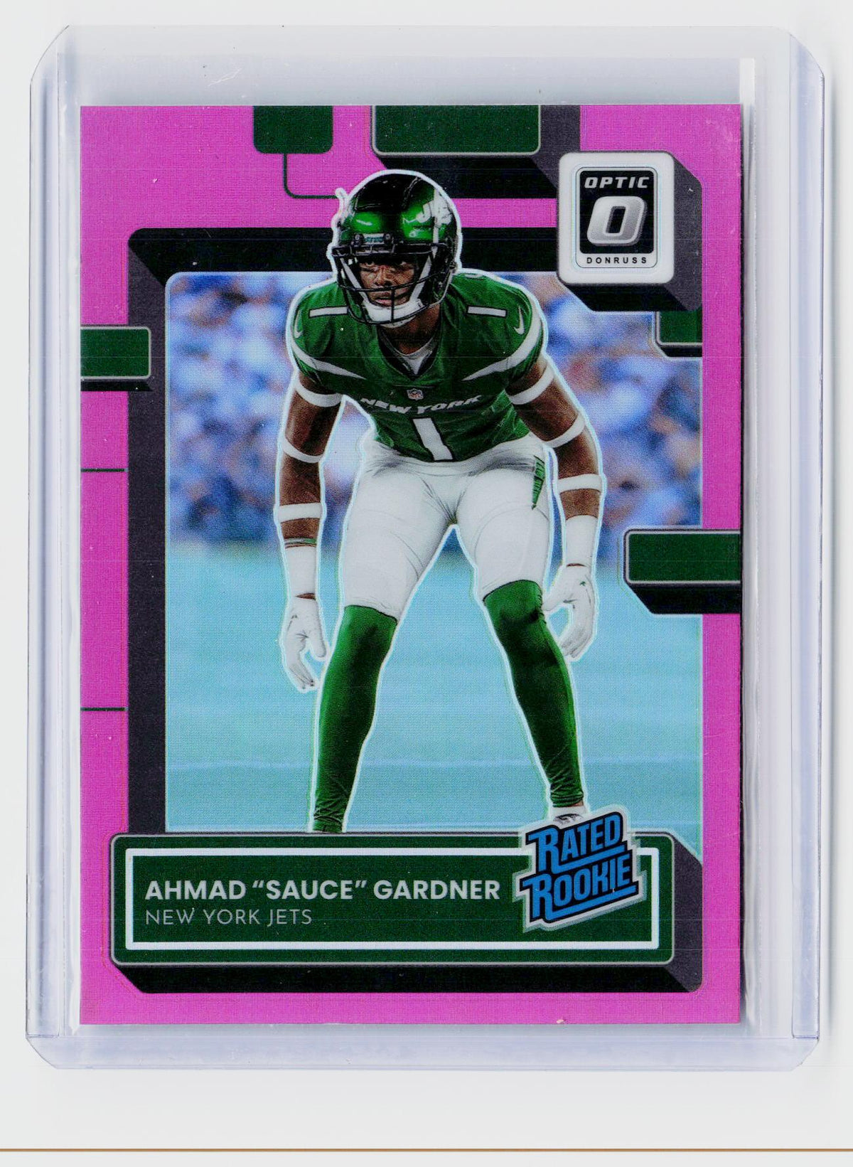 2022 Panini Donruss Optic Rated Rookie Pink Ahmad Gardner #228 New York Jets - front