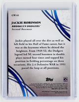 2026 Topps Gallery of Greats Jackie Robinson GW-61 Brooklyn Dodgers - back
