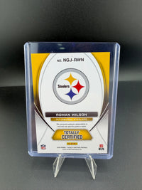 2024 Panini Totally Certified Next Gen Rookie Memorabilia Roman Wilson #NGU-RWN Pittsburgh Steelers - back