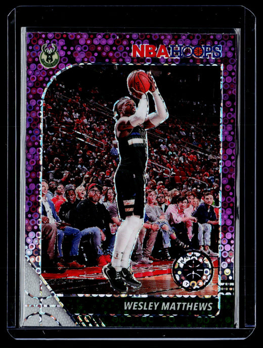 2019-20 Panini Hoops Premium Stock Wesley Matthews #75 Bucks - front