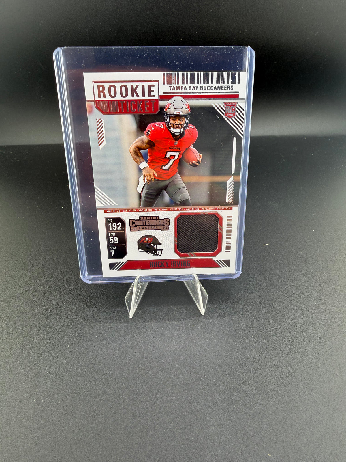 2024 Panini Contenders Rookie Ticket Stub Variation Bucky Irving RTS-BIG - front