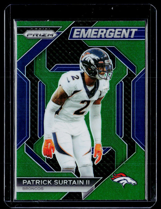 2023 Panini Prizm Football Emergent Green Patrick Surtain II #H-19 - front