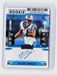 2024 Panini Contenders Football Rookie Ticket Variation Autograph Dillon Johnson RC #151 - front