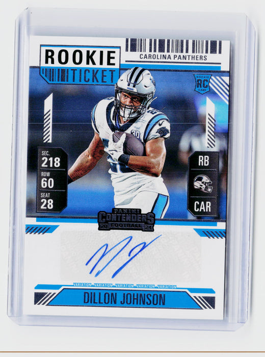 2024 Panini Contenders Football Rookie Ticket Variation Autograph Dillon Johnson RC #151 - front