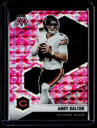 2021 Panini Mosaic Pink Camo Andy Dalton #44 Chicago Bears - front