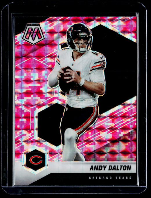 2021 Panini Mosaic Pink Camo Andy Dalton #44 Chicago Bears - front