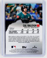 2026 Topps Chrome Welcome to the Club Cal Raleigh WC-5 Seattle Mariners - back