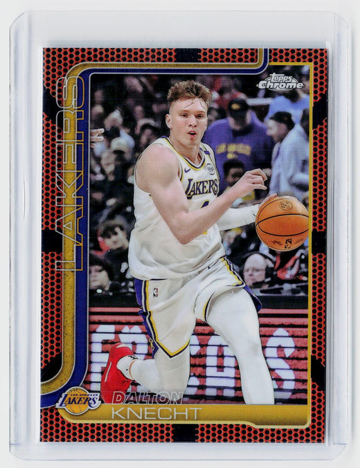 2024-25 Topps Chrome Basketball Dalton Knecht Orange/Black Refractor Rookie #130 - front