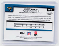 2025 Topps Chrome Refractor LeQuint Allen Jr. RC #384 Jacksonville Jaguars - back