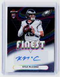2025 Topps Finest Football Rookie Finest Autographs Kyle McCord RC Auto #RFA-KM - front