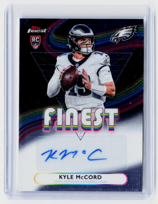 2025 Topps Finest Football Rookie Finest Autographs Kyle McCord RC Auto #RFA-KM - front