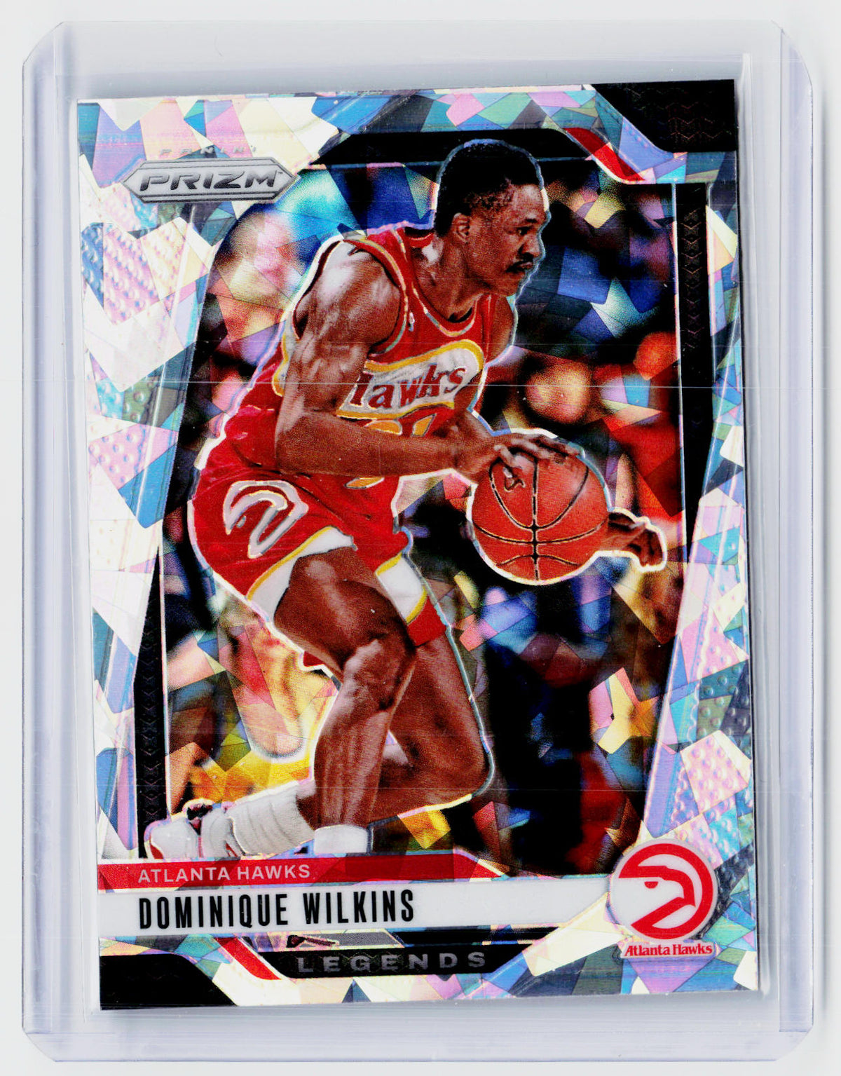 2024-25 Panini Prizm Basketball Dominique Wilkins Prizm Legends Ice Prizm #282 Atlanta Hawks - front