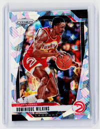 2024-25 Panini Prizm Basketball Dominique Wilkins Prizm Legends Ice Prizm #282 Atlanta Hawks - front