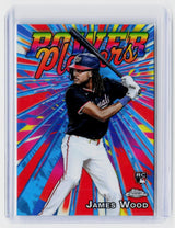 2025 Topps Chrome Power Players PP-19 James Wood RC Washington Nationals - front