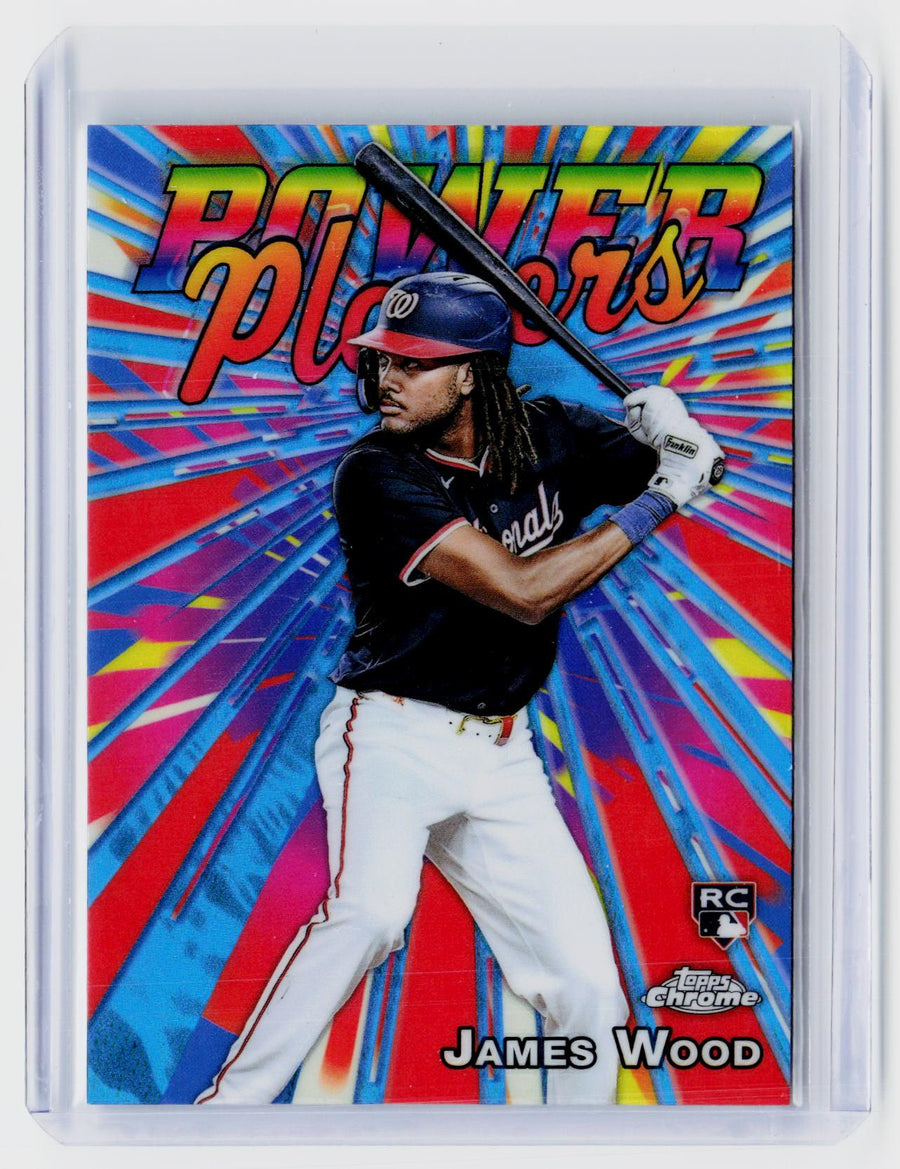 2025 Topps Chrome Power Players PP-19 James Wood RC Washington Nationals - front