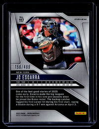 2025 Panini Prizm Baseball JC Escarra #117 Pulsar Prizms Rookie /499 - back