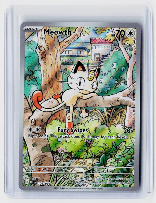 2025 Pokémon Phantasmal Flames Meowth Illustration Rare 106/094 - front