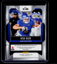 2025 Panini Prizm Draft Picks Sensational Signatures Nick Nash Silver Prizm Auto #SS-NNH - back