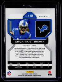 2021 Panini Prizm Football Rookie Card #358 Amon-Ra St. Brown Detroit Lions - back