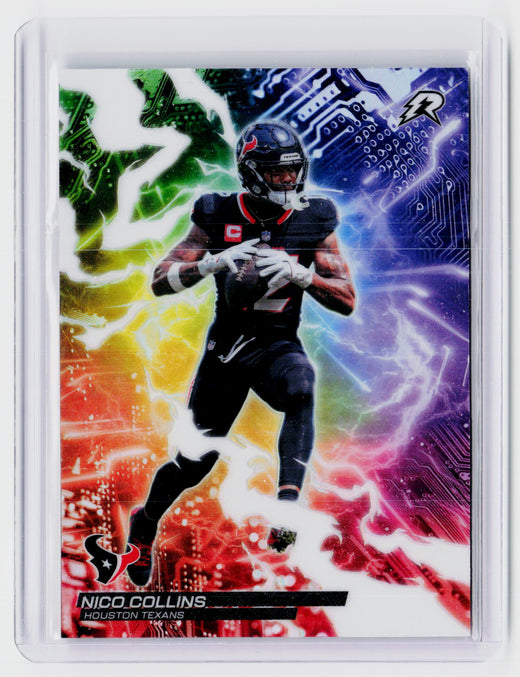 2026 Topps Chrome Cyber Breakers Refractor Nico Collins CB-18 Houston Texans - front