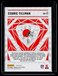 2023 Panini Donruss Optic Diamond Hands Cedric Tillman Rookie Card #DH-CT - back