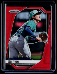 2025 Panini Prizm Baseball Cole Young Red Prizm #280 /299 - front