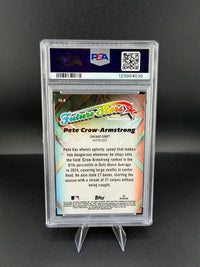 2025 Topps Chrome Future Stars Pete Crow-Armstrong FS-8 Green Refractor on card Auto /99 PSA 10 - back