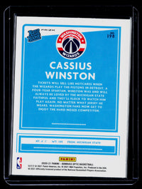 2020-21 Panini Donruss Optic Rated Rookie Cassius Winston #198 - back