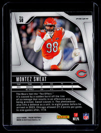 2024 Panini Prizm Football Montez Sweat #50 Chicago Bears - back