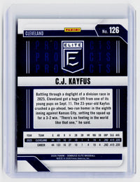 2026 Panini Donruss Elite Baseball Prospects C.J. Kayfus RC #126 - back