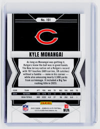 2025 Panini Donruss Elite Kyle Monangai #191 Lavender Pyramids /649 RC - back