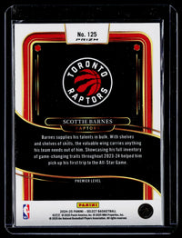 2024-25 Panini Select Basketball Scottie Barnes Premier Level #125 - back