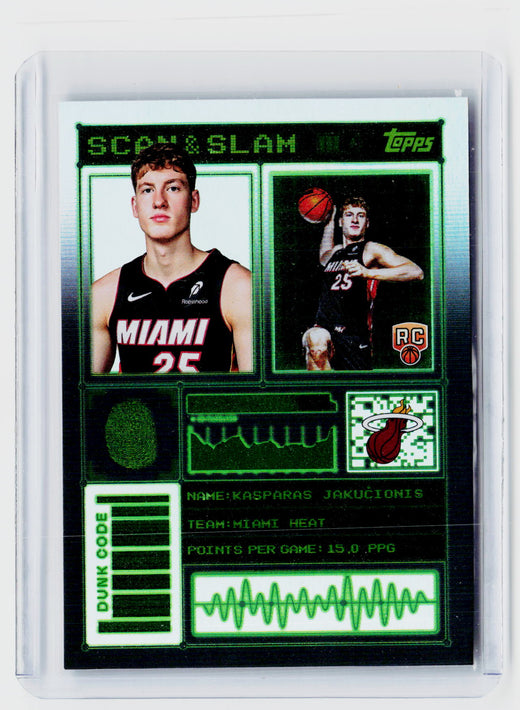 2024-25 Topps Space Slam Kasparas Jakucionis RC #SS-45 Miami Heat - front