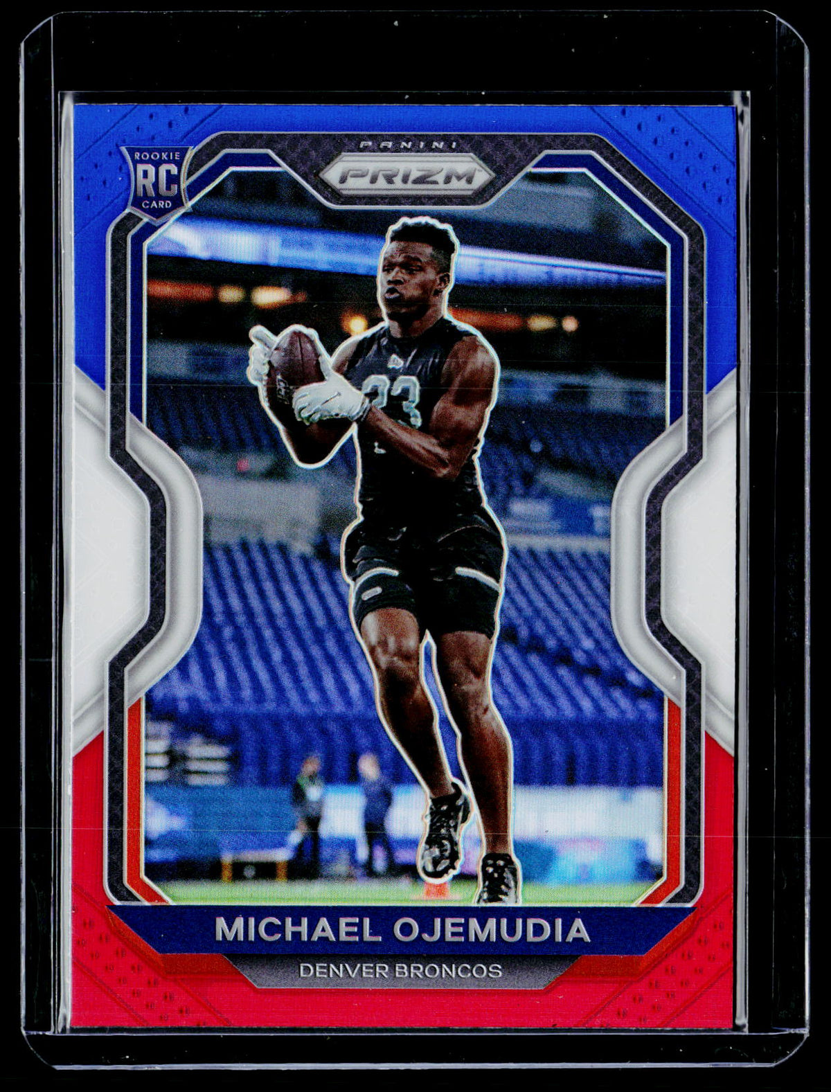 2020 Panini Prizm Football Michael Ojemudia Red White Blue Prizm RC #317 - front