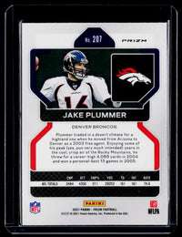 2021 Panini Prizm Football Jake Plummer #207 Denver Broncos - back