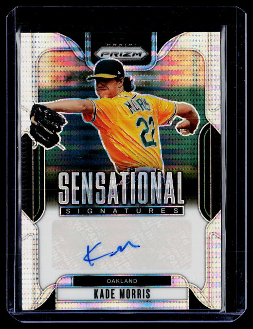 2025 Panini Prizm Baseball Sensational Signatures Kade Morris Auto SS-KM /199 - front