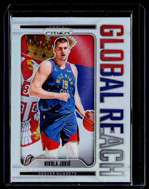2024-25 Panini Prizm Global Reach #2 Nikola Jokic Denver Nuggets - front