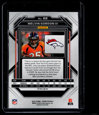 2022 Panini Prizm Football Melvin Gordon III #88 Denver Broncos - back