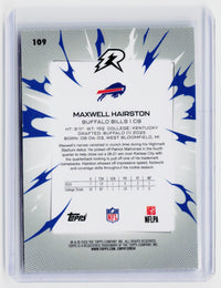 2025 Topps Resurgance Football Maxwell Hairston RC #109 Buffalo Bills - back