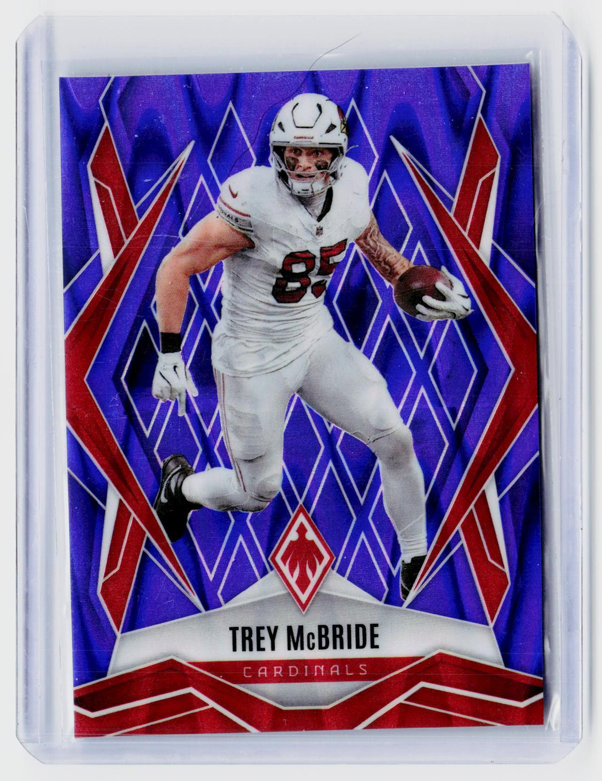 2025 Panini Phoenix Trey McBride Purple #80 48/49 Arizona Cardinals - front