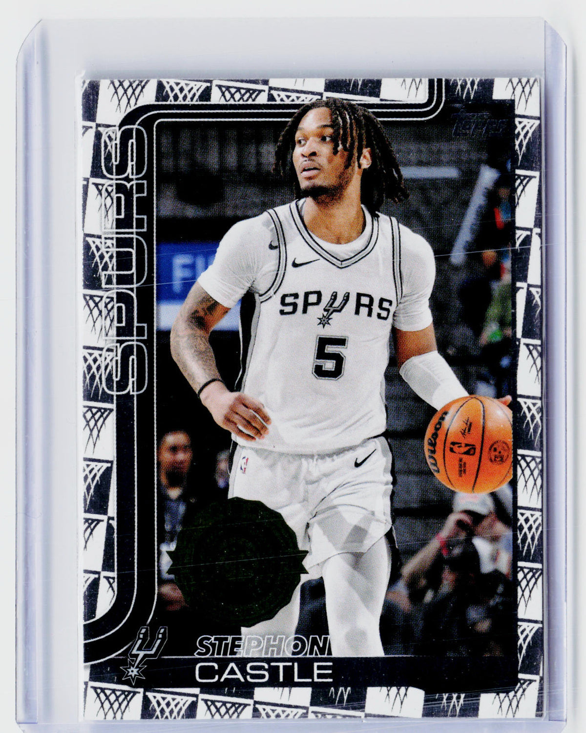 2024-25 Topps Basketball Stephon Castle Rookie Card #197 San Antonio Spurs - front
